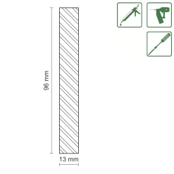 FN Neuhofer Flachleiste 100 cm 96 x 13 mm Fichte/Kiefer