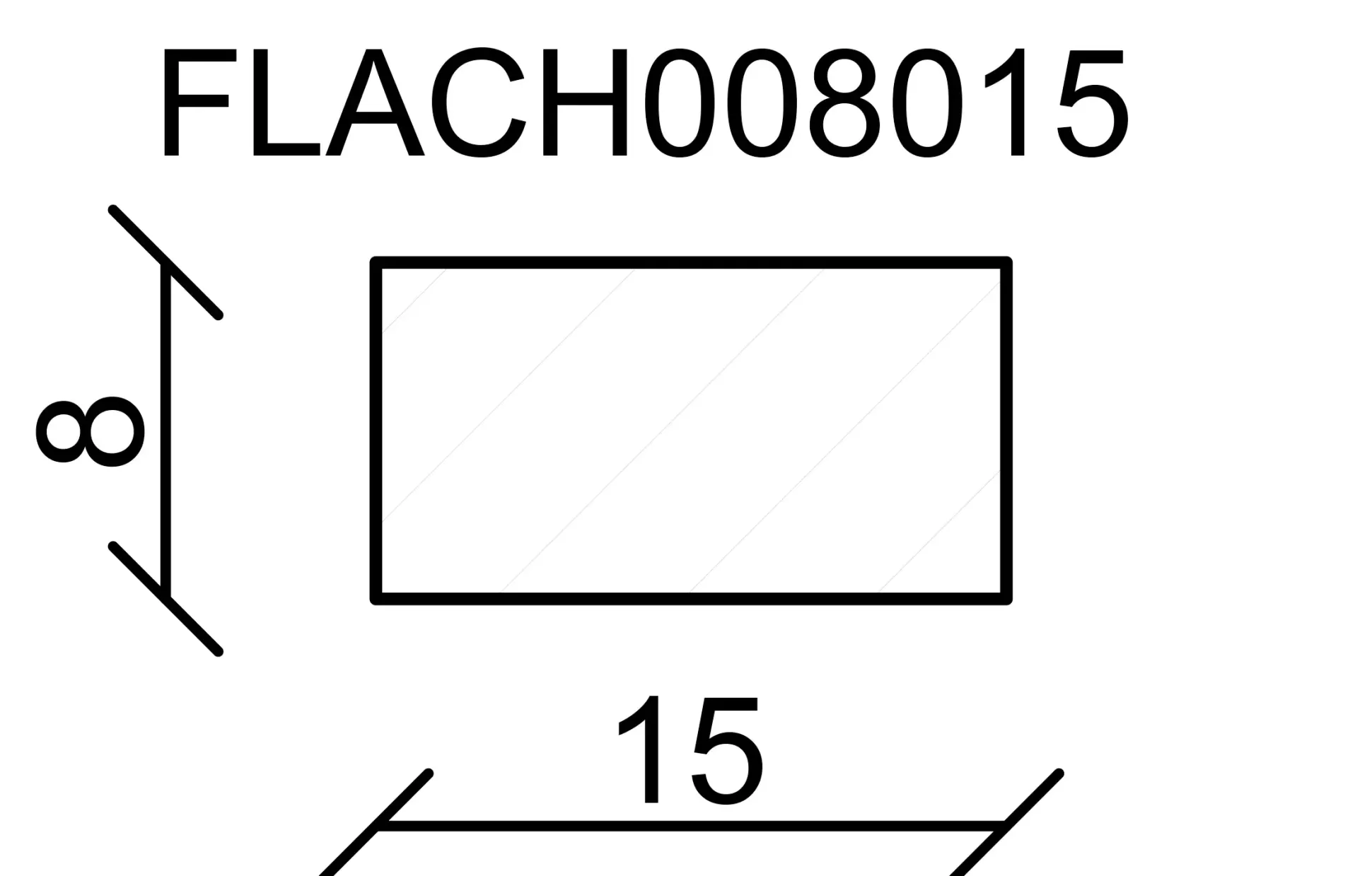 FN Neuhofer Flachleiste 95 cm 15 x 8 mm Buche
