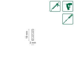 FN Neuhofer Flachleiste 95 cm 19 x 3 mm Buche