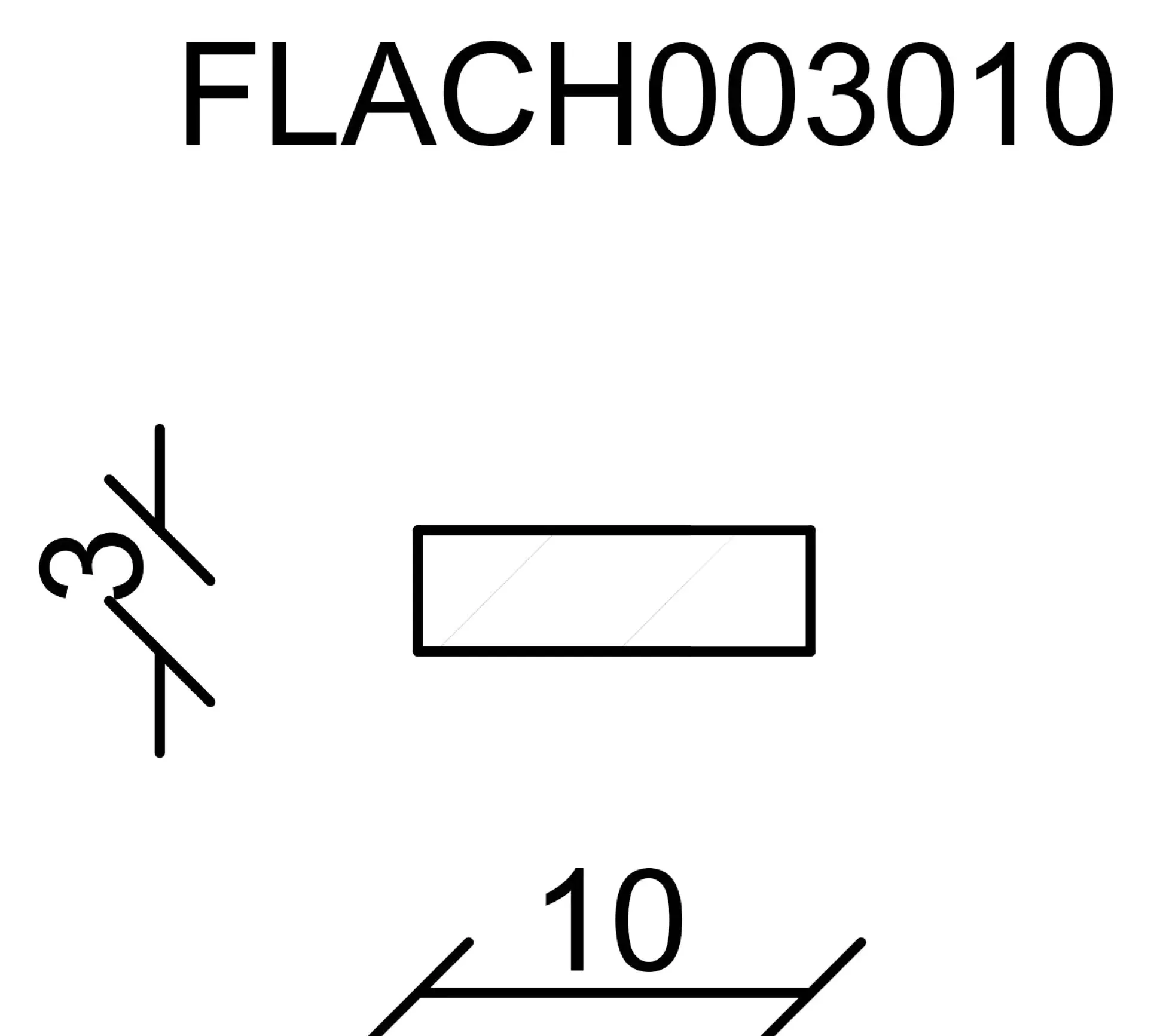 FN Neuhofer Flachleiste 100 cm 10 x 3 mm Fichte/Kiefer