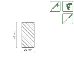 FN Neuhofer Flachleiste 200 cm 40 x 20 mm Fichte/Kiefer