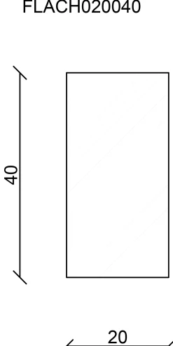 FN Neuhofer Flachleiste 200 cm 40 x 20 mm Fichte/Kiefer