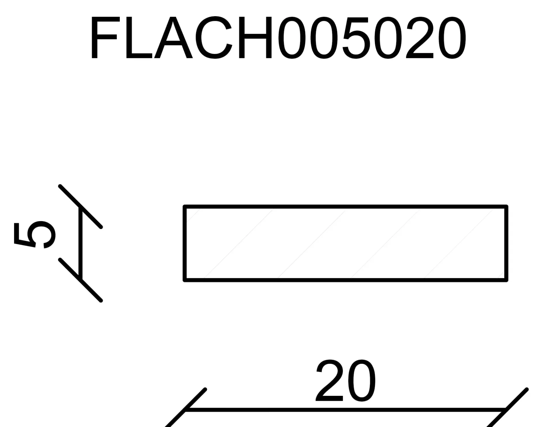 FN Neuhofer Flachleiste 95 cm 20 x 5 mm Buche