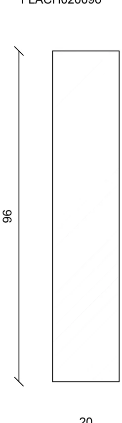 FN Neuhofer Flachleiste 95 cm 96 x 20 mm Buche