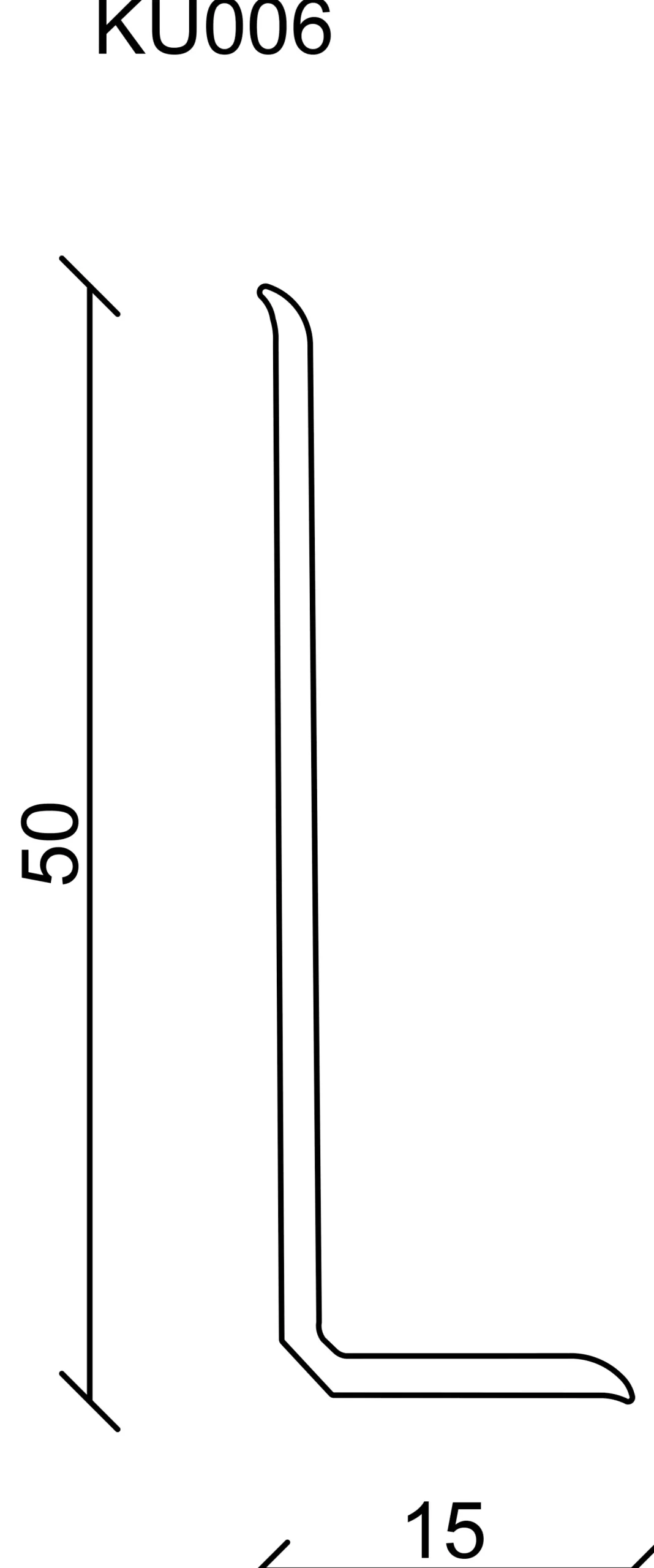 FN Neuhofer Fußleiste 1500 cm 50 x 15 mm beige