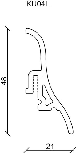 FN Neuhofer Fußleiste 250 cm 48 x 21 mm Buche Landhaus