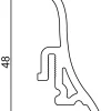 FN Neuhofer Fußleiste 250 cm 48 x 21 mm Eiche antik