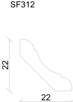 FN Neuhofer Gesimsleiste SF312 240 cm 22 x 22 mm Fichte/Kiefer