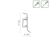 FN Neuhofer Klemmsockelleiste 250 cm 50 x 22,5 mm Kalkeiche hell