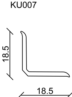 FN Neuhofer Knickwinkelleiste 500 cm 18,5 x 18,5 mm grau
