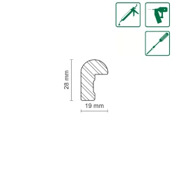 FN Neuhofer Profilleiste SF291 240 cm 28 x 19 mm Fichte/Kiefer