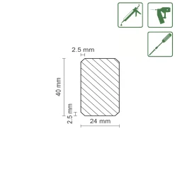 FN Neuhofer Rahmen Wood Pro 240 cm 40 x 24 mm Fichte
