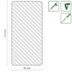 FN Neuhofer Rahmenholz gerundet 100 cm 115 x 55 mm Fichte
