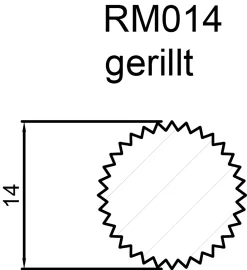 FN Neuhofer Rundstab gerillt 100 cm 14 x 14 mm Buche