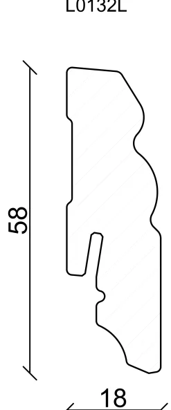 FN Neuhofer Sockelleiste profiliert 240 cm 58 x 18 mm Fichte oder Kiefer