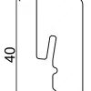 FN Neuhofer Sockelleiste eckig RAL9010 240 cm 40 x 16 mm Fichte/Kiefer