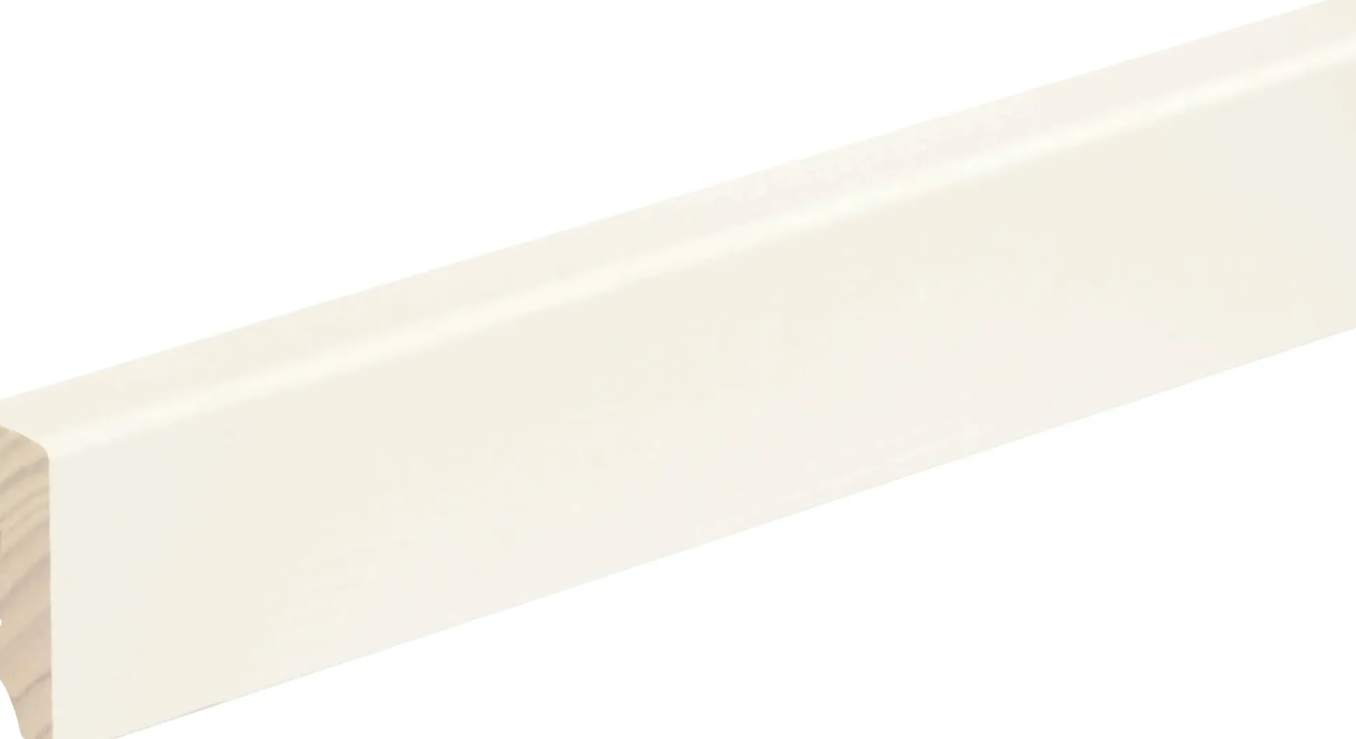 FN Neuhofer Sockelleiste eckig RAL9010 240 cm 40 x 16 mm Fichte/Kiefer
