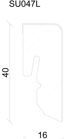 FN Neuhofer Sockelleiste Eckig 250 cm 40 x 16 mm Fichte oder Kiefer