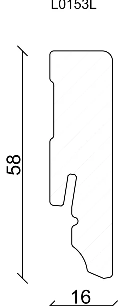 FN Neuhofer Sockelleiste Eckig 240 cm 58 x 16 mm Fichte oder Kiefer
