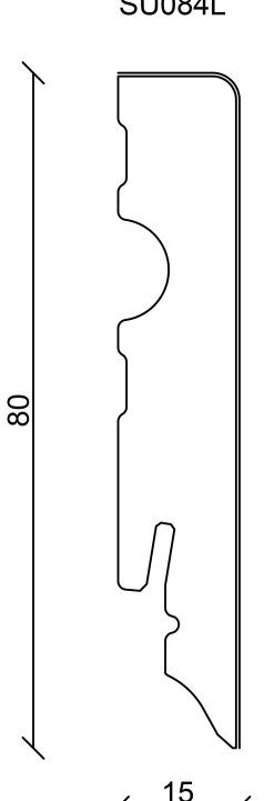 FN Neuhofer Sockelleiste Eckig 250 cm 80 x 15 mm Fichte oder Kiefer
