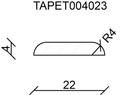 FN Neuhofer Tapetenleiste 950 x 4 x 23 mm