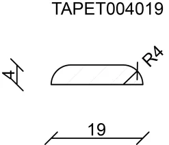 FN Neuhofer Tapetenleiste 2400 x 4 x 19 mm