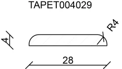 FN Neuhofer Tapetenleiste 2400 x 4 x 29 mm