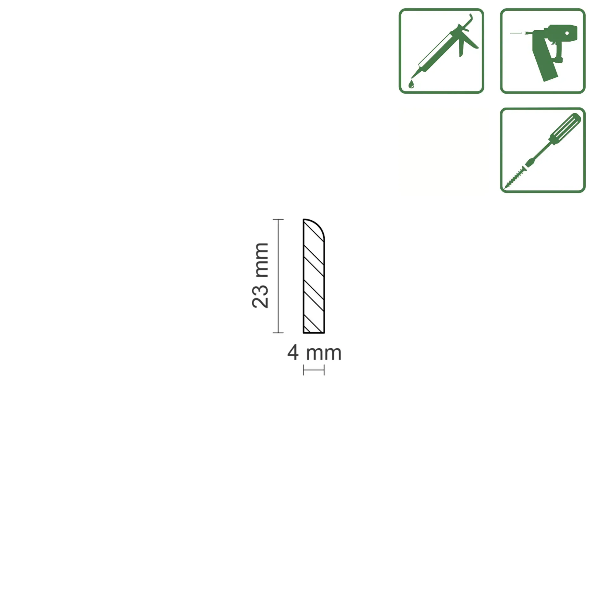 FN Neuhofer Tischkantleiste 2400 x 4 x 23 mm