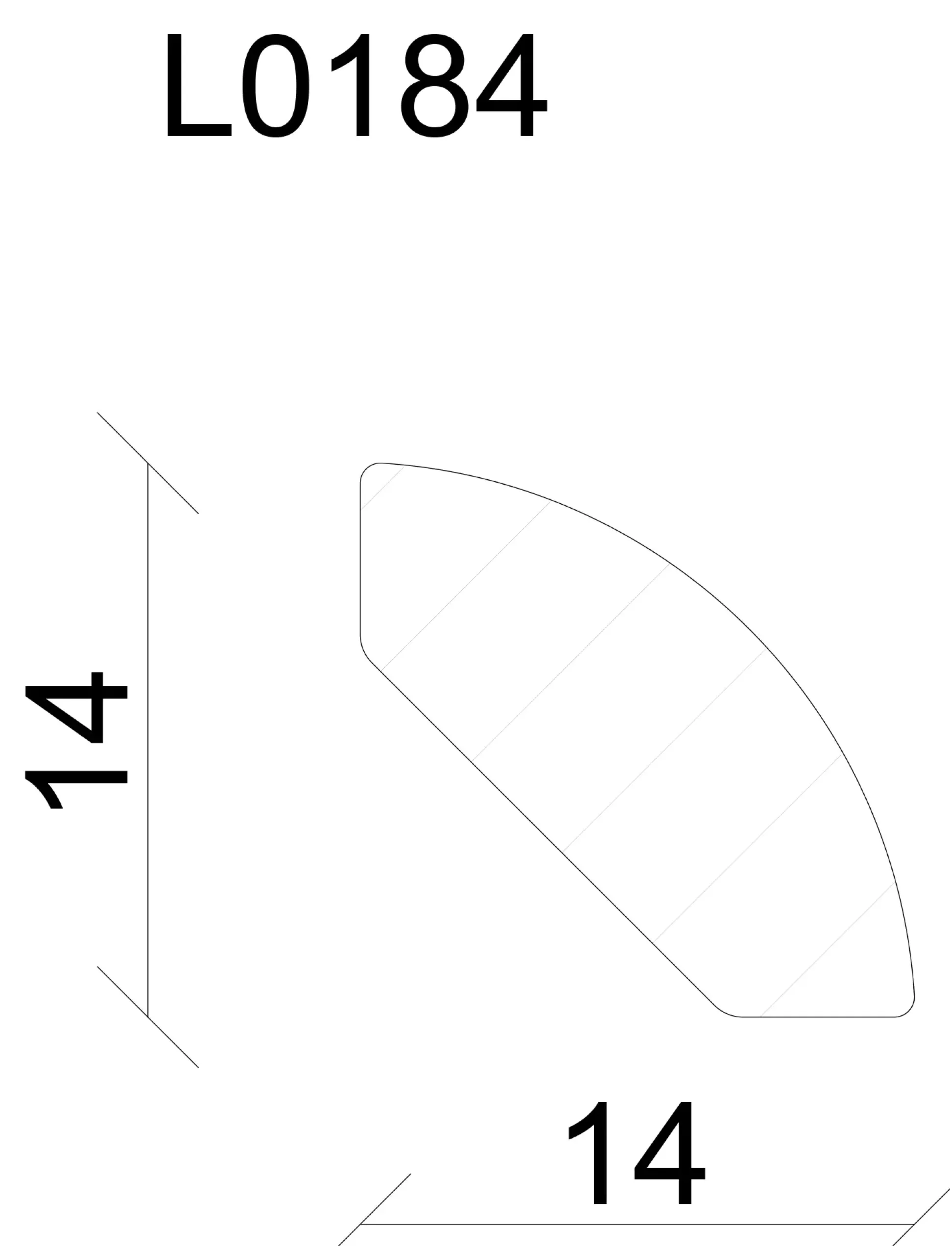 FN Neuhofer Viertelrundstab L0184 RAL9010 240 cm 14 x 14 mm