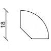 FN Neuhofer Viertelrundstab 240 cm,18 x 18 mm