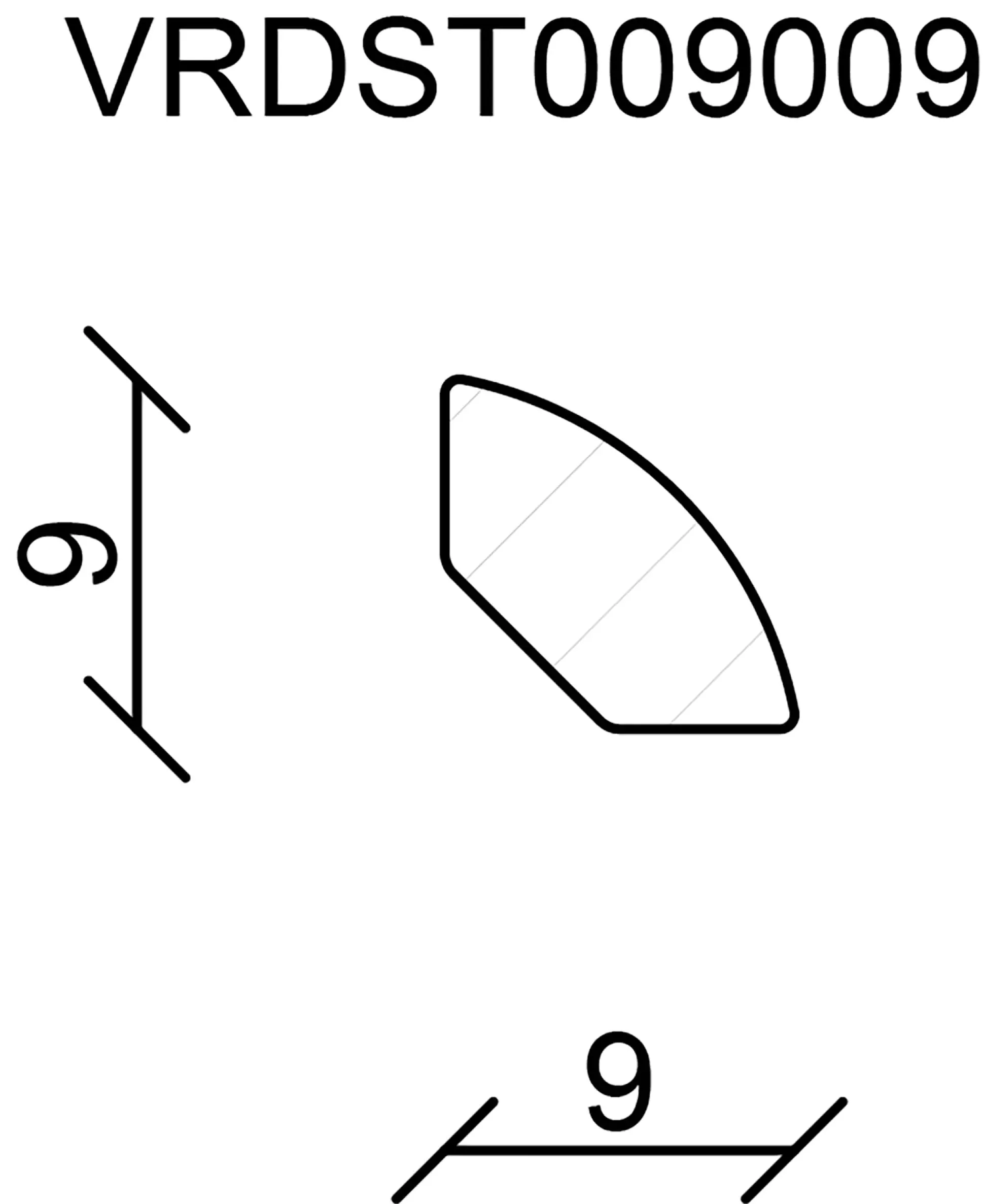 FN Neuhofer Viertelrundstab 100 cm 9 x 9 mm Fichte/Kiefer