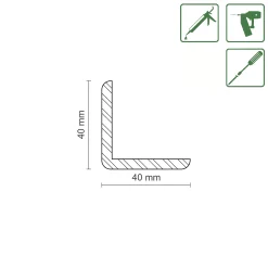 FN Neuhofer Winkelleiste 100 cm 40 x 40 mm Fichte/Kiefer