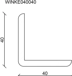 FN Neuhofer Winkelleiste 100 cm 40 x 40 mm Fichte/Kiefer