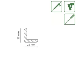 FN Neuhofer Winkelleiste 100 cm 22 x 22 mm Fichte/Kiefer