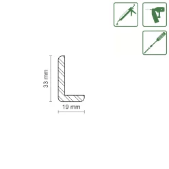 FN Neuhofer Winkelleiste 100 cm 33 x 19 mm Fichte oder Kiefer