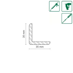 FN Neuhofer Winkelleiste 100 cm 35 x 35 mm Fichte oder Kiefer
