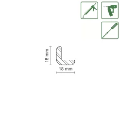 FN Neuhofer Winkelleiste 240 cm 18 x 18 mm Fichte oder Kiefer