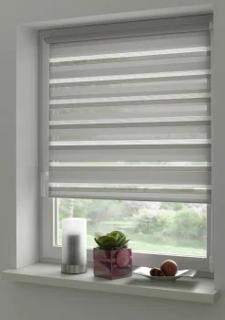 Gardinia EasyFix Doppelrollo grau 90 x 220 cm