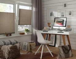 Gardinia EasyFix Plissee taupe 90 x 210 cm mit 2 Bedienschienen