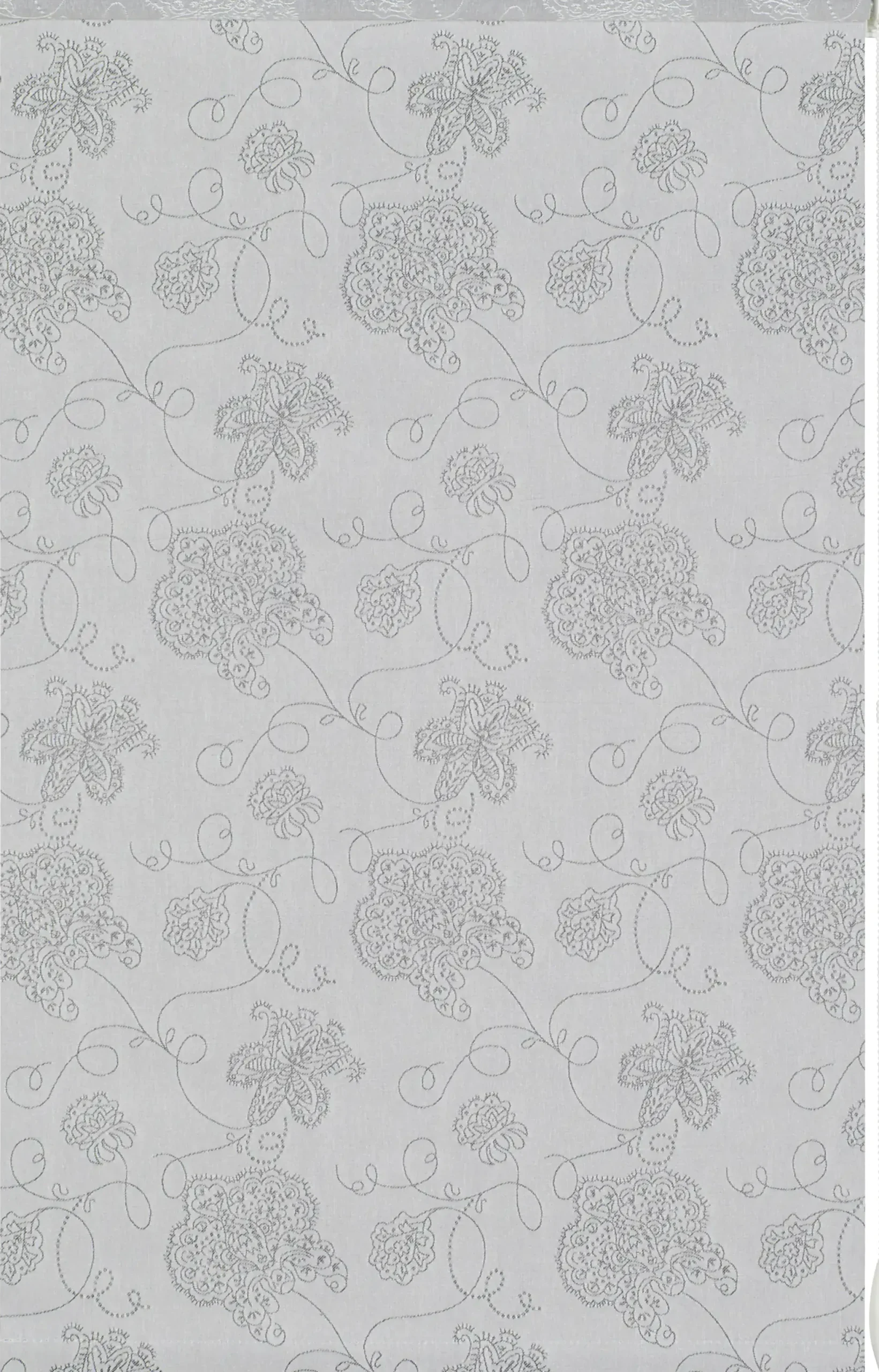 Gardinia EasyFix Rollo bestickt silber 75 x 150 cm
