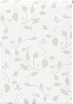 Gardinia EasyFix Rollo mit Blättern weiß beige 60 x 150 cm