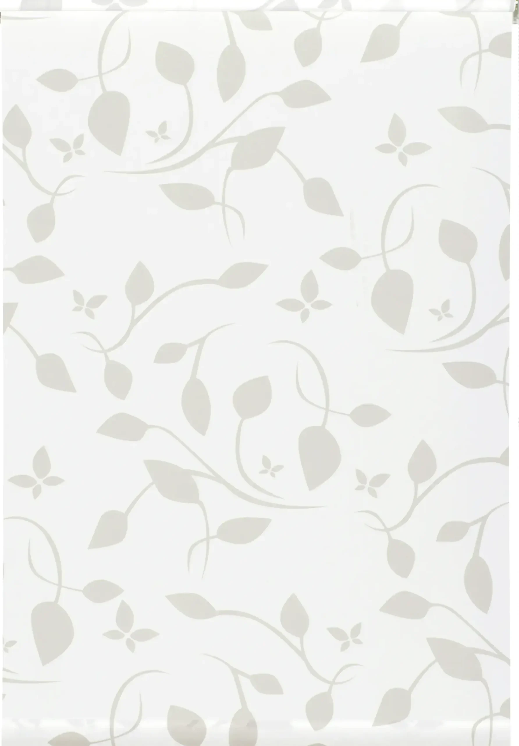 Gardinia EasyFix Rollo mit Blättern weiß beige 100 x 150 cm
