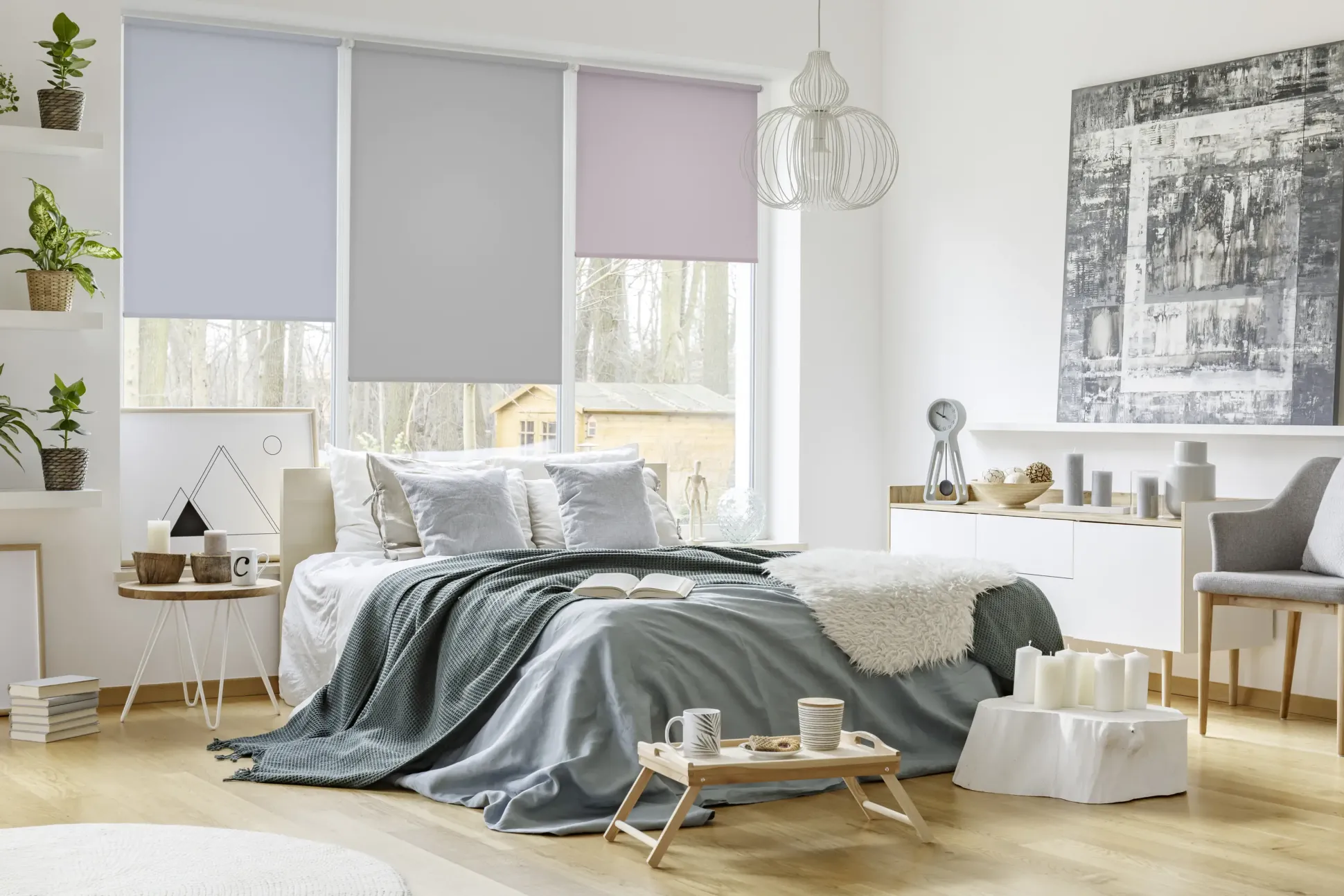 Gardinia EasyFix Rollo rauchblau 60 x 150 cm