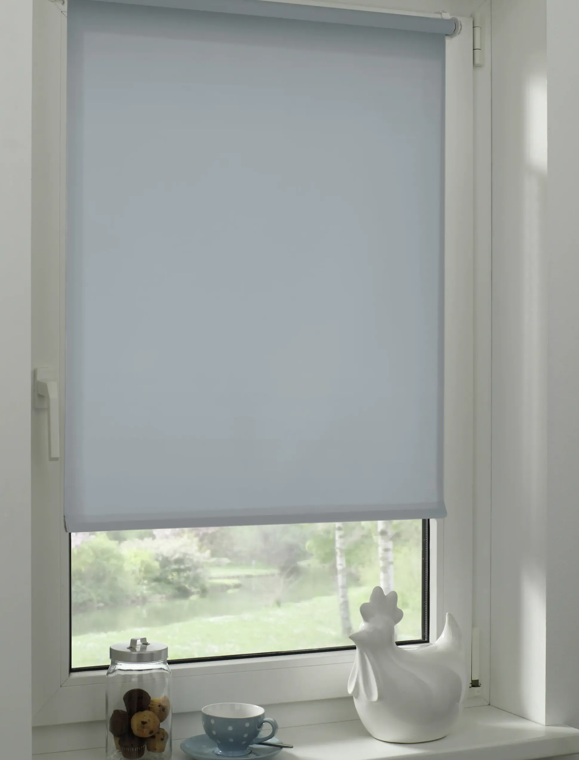 Gardinia EasyFix Rollo rauchblau 60 x 150 cm