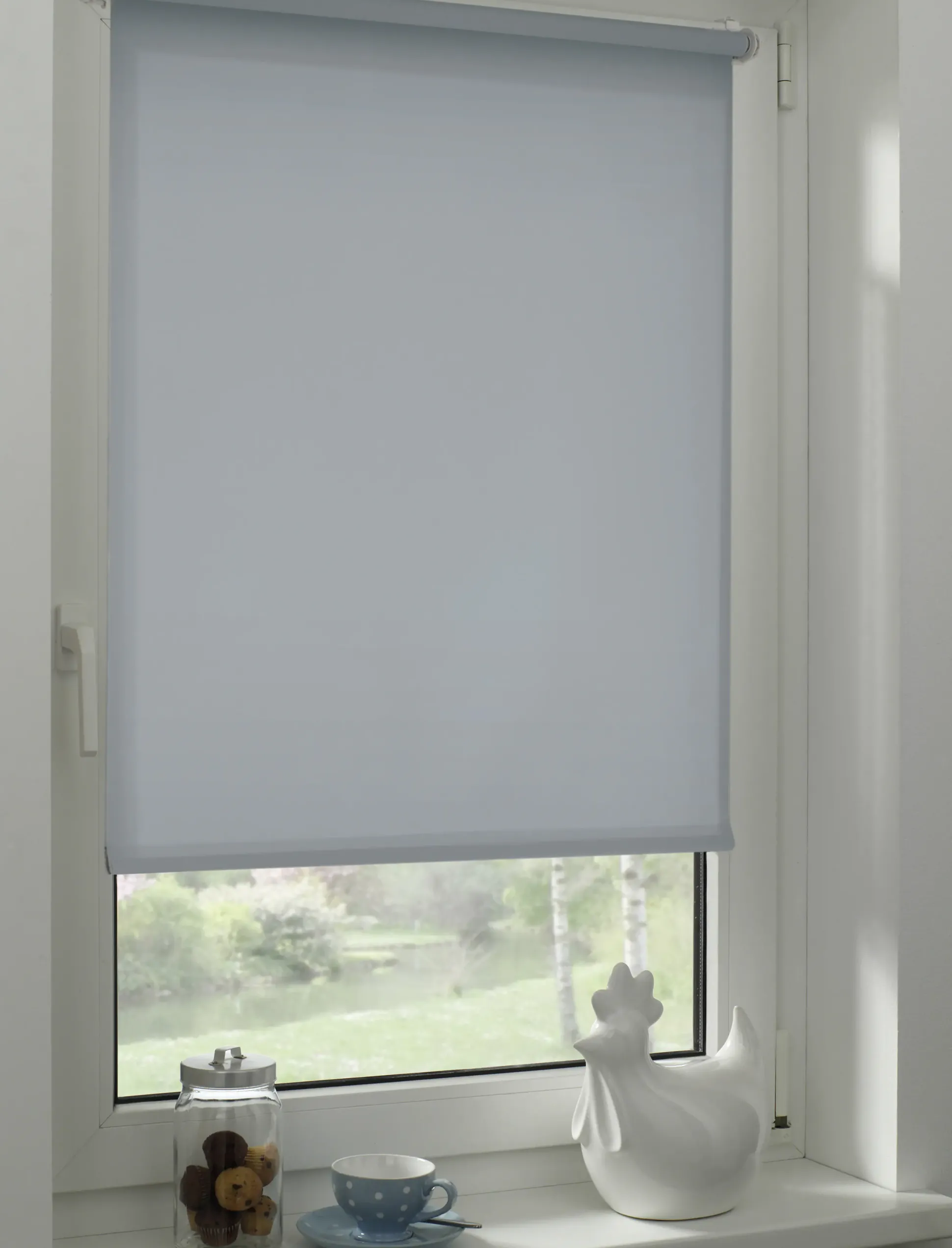 Gardinia EasyFix Rollo rauchblau 100 x 150 cm