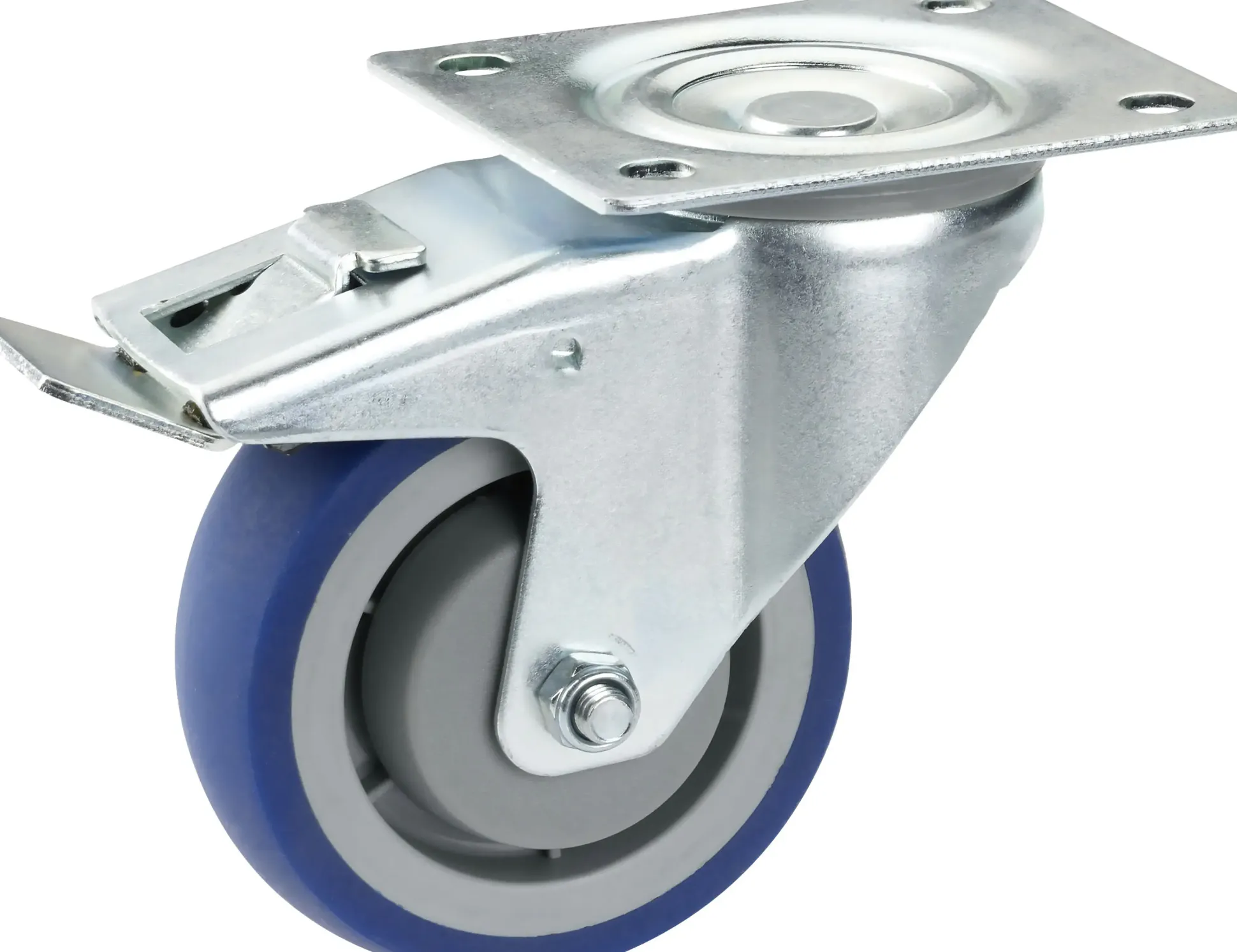 Geräte-Lenkrolle mit Totalfeststeller 80 x 32 mm Tragkr. 100 kg