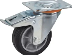 Geräte-Lenkrolle mit Totalfeststeller 100 x 30 mm Tragkr. 70 kg