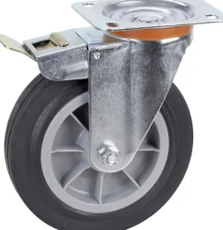 Geräte-Lenkrolle mit Totalfeststeller 200 x 46,5 mm Tragkr. 210 kg