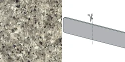 GetaElements InStyle Blende Typ 4 granit crystal (GT463) 405 x 41 x 5 mm