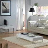 Grosfillex Falttür Larya weiß glänzend 84 x 205 cm mit Kunstglaseinsatz